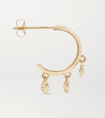 Pozłacane kolczyki koła ze mosiądzu 14K z oprawą z cyrkonii