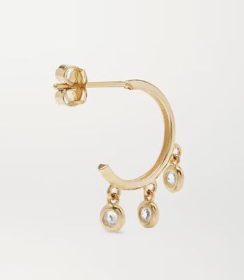 Pozłacane kolczyki koła ze mosiądzu 14K z oprawą z cyrkonii