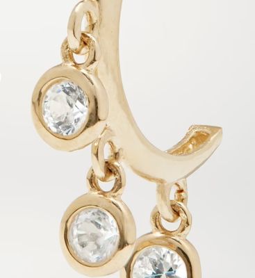 Pozłacane kolczyki koła ze mosiądzu 14K z oprawą z cyrkonii