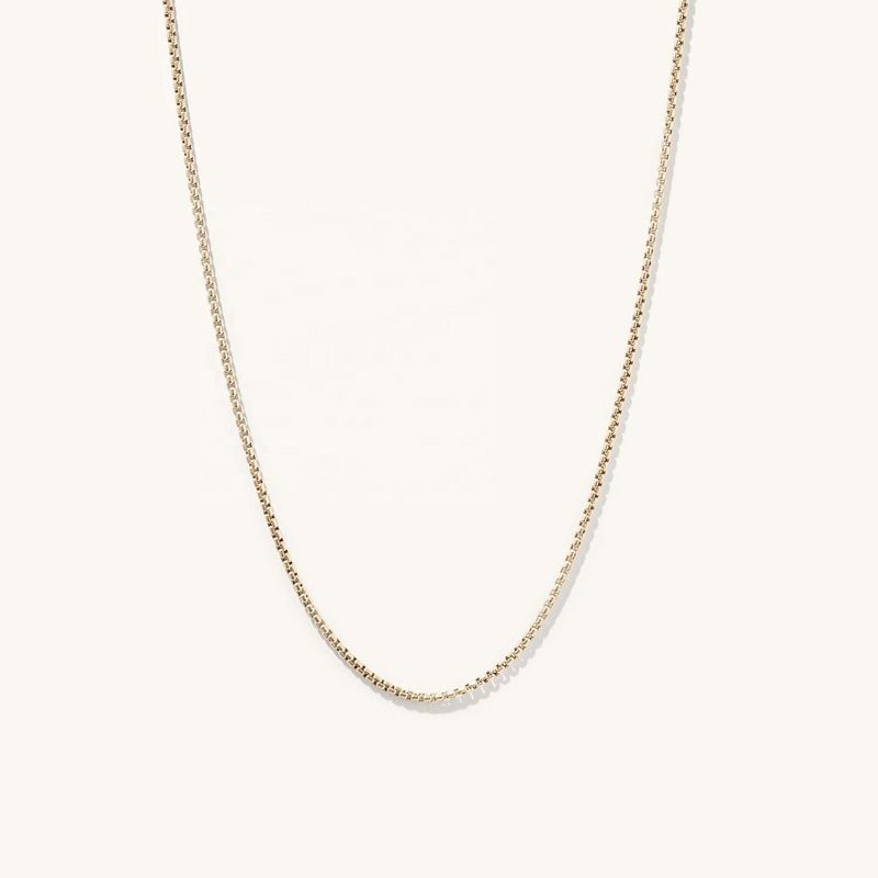 Ręcznie wykonana 18K złoto pokryta okrągła pudełkowo kolano łańcuch z szybką wysyłką i personalizacji logo