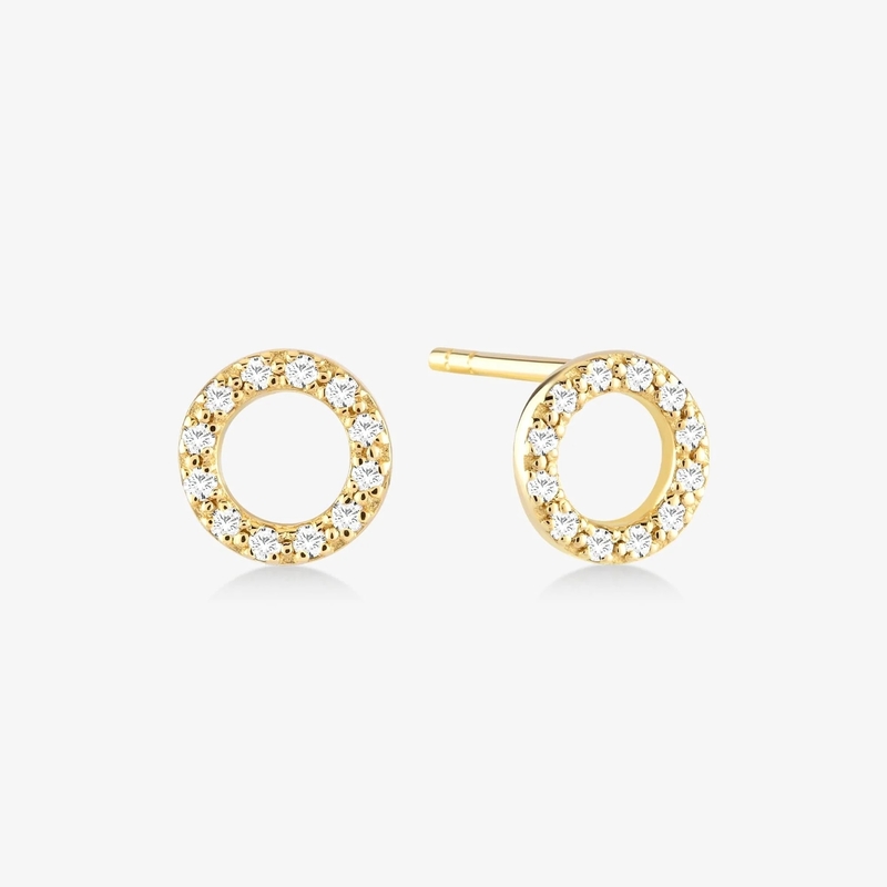 18K Złote 925 Sterling Silver Klasyczne kolczyki Stud dla dziewcząt Akcesorium mody