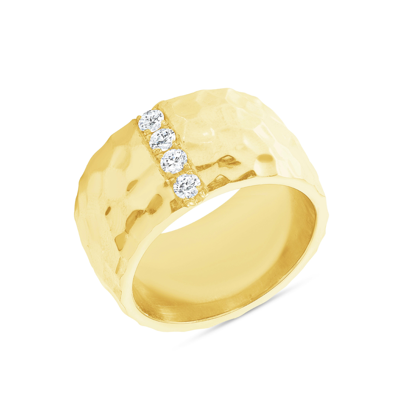 Wielkość 6 - Wielkość 10 Mens Eternity Band 18K Złote Pierścienie z mosiądzu