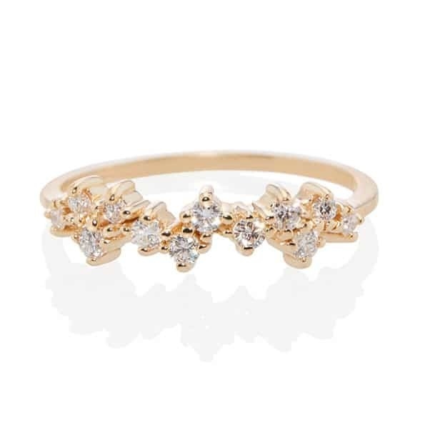 925 Srebrny biżuteria z prądem Mini Clear CZ Band Rings for Women Sterling