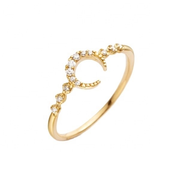 Mężczyźni z srebra 925 Custom Moon Ring z 14k 18k 24k złotem z Brazylii 2022