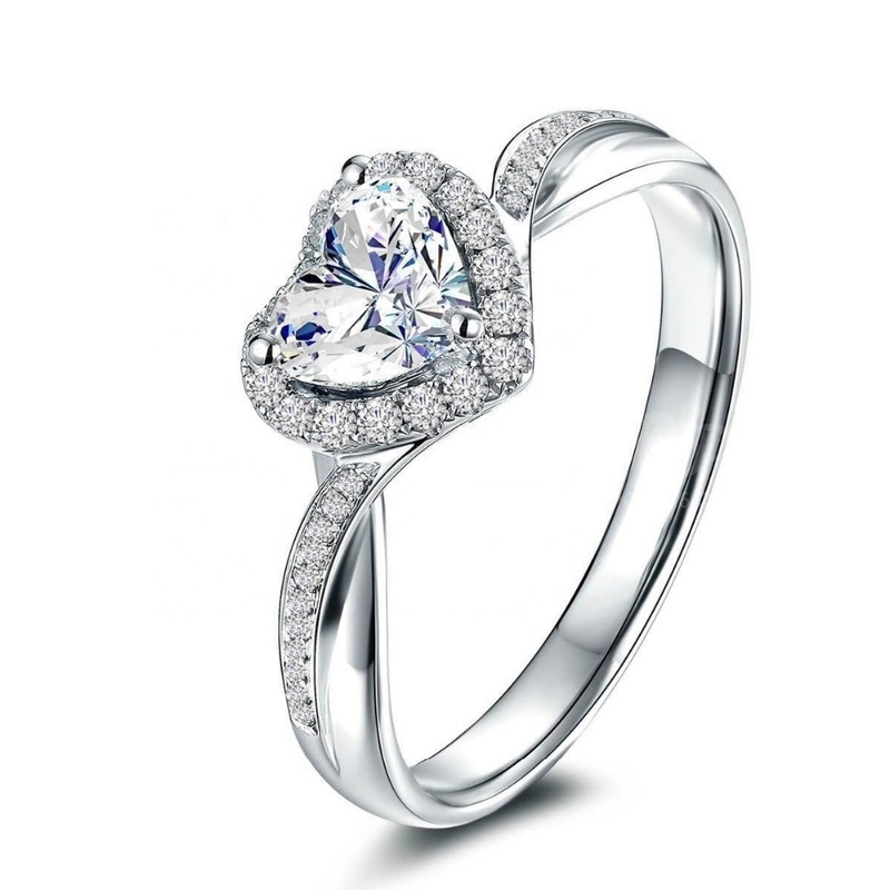 Serce Delicate Weeding Rings 925 Sterling Silver Jewelry for Women Modne akcesoria
