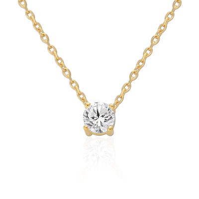 ODM 8mm Sterling Silver Chain Clear CZ 18k Gold Plated Chain