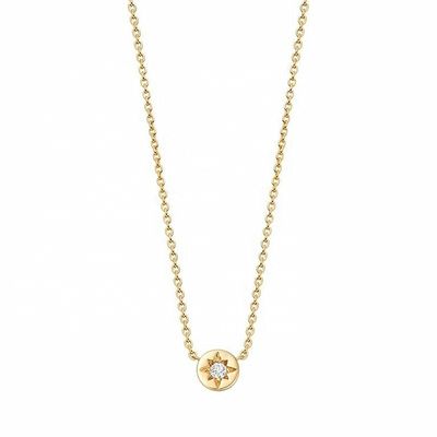 Złote 925 Sterling Silver Starburst Diamentowy Wisiorkowy Naszyjnik na Codzienne Noszenie