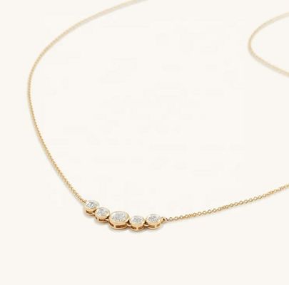 Rhodium 18k Gold Naszyjnik Kobiety 1,2 mm Białe złoto Cz Wisiorek