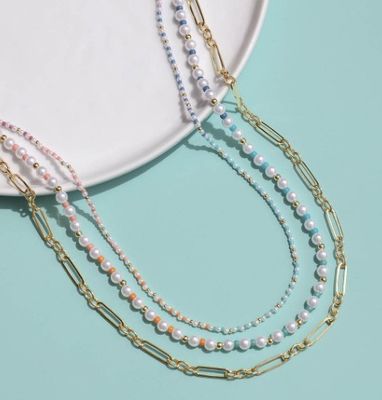 18in 925 Sterling Silver Chain Necklace 2,2mm szerokość 18K Gold Chain Necklace