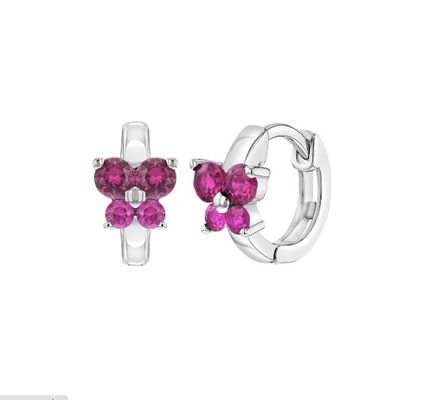 Sapphire Cubic Zircon Butterfly Huggies kolczyki na okazję