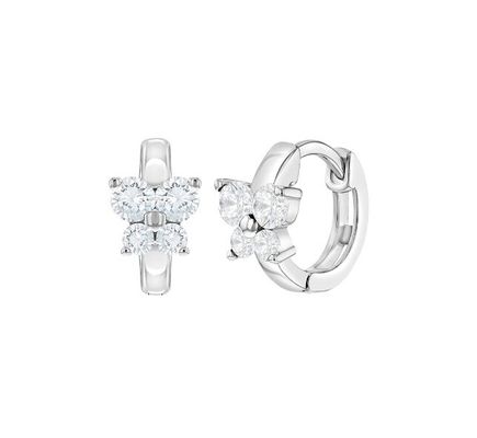 Sapphire Cubic Zircon Butterfly Huggies kolczyki na okazję