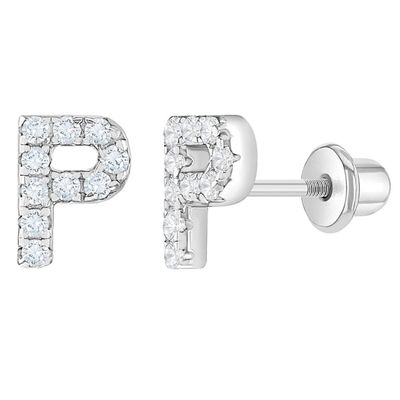 Białe kolczyki CZ Micron Pave