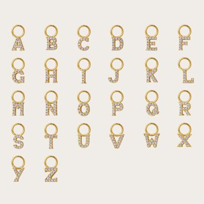Logo 925 i zamówiony Mini 18K złoty początkowy urok 925 srebrny osobisty wisiorek