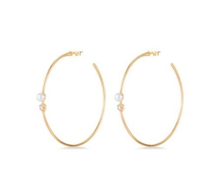 925 Sterling Silver Hoop Earrings 4mm-4.5mm Słodkowodne Perły Earrings