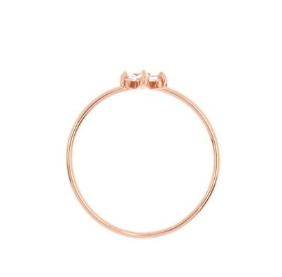Elegantnie 18K złoto Vermeil cztery topazy kamienie szlachetne Kwiat 925 Sterling srebrne pierścienie