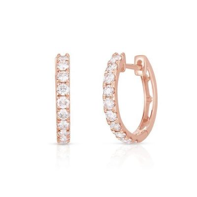 Rodzaj biżuterii kolczyki 18K Złote CZ Sleeper Hoop dla kobiet 925 Sterling Silver