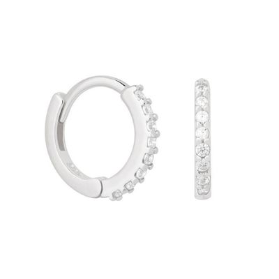 ODM 925 Sterling Silver Hoop Ogrzebienia Średnie Z Małym Złotem 18K Vermeil