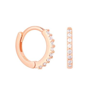 ODM 925 Sterling Silver Hoop Ogrzebienia Średnie Z Małym Złotem 18K Vermeil