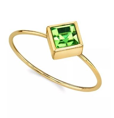 14K Złoto Wpłynęte Kryształowe Pierścień Z Zirkonia OEM Pierścień Rhinestone