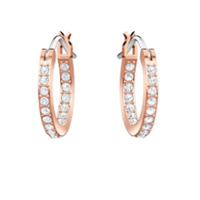 Elegantne kolczyki Błękitne Białe Cz 925 Srebrne Kolczyki Dangle Hoop Dla Kobiet