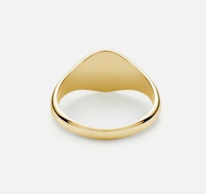 18K złoto pokryte na zamówienie grawerowane pieczęć 925 Sterling srebra Unisex piękne klejnoty pierścienie