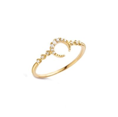 Mężczyźni z srebra 925 Custom Moon Ring z 14k 18k 24k złotem z Brazylii 2022
