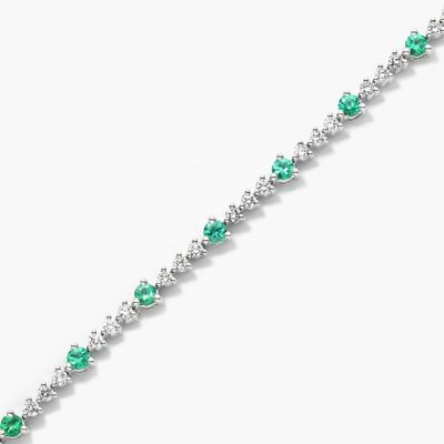 3MM Biały Zirkon Rubinowy bransoletka tenisowa okrągły strzał Sterling srebrny bransoletka tenisowa