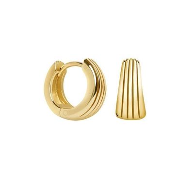ECO 925 Sterling Silver Huggie kolczyki Białe złoto pokryte na rocznicę