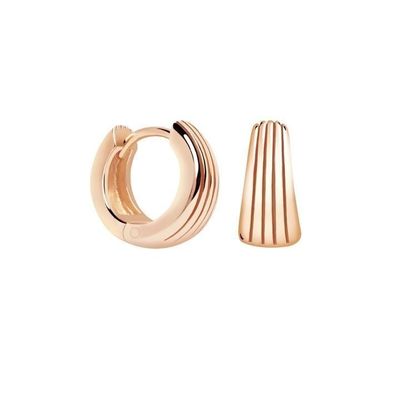 ECO 925 Sterling Silver Huggie kolczyki Białe złoto pokryte na rocznicę