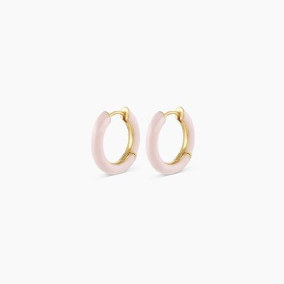 Zastosowane logo Chunky 18K Złoty Hoop Turkusowy Emazel Kolor 925 Sterling Silver Huggies Kolczyki
