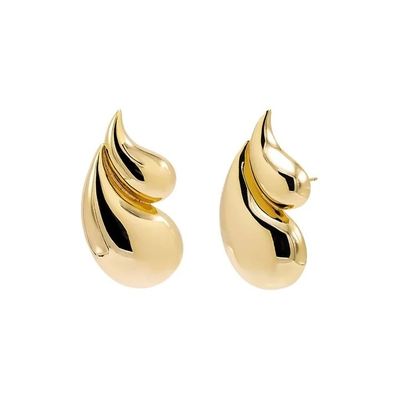 2024 Double Teardrop Fashion 18K Złote kolczyki i dostosowane logo
