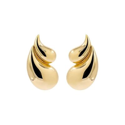 2024 Double Teardrop Fashion 18K Złote kolczyki i dostosowane logo