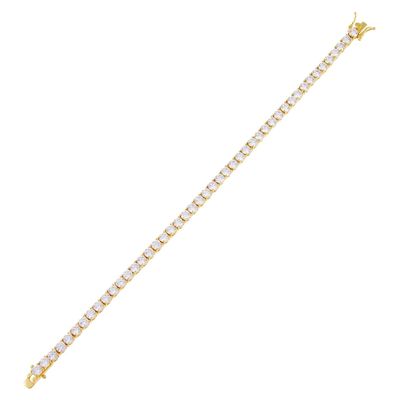 Hot Item 925 Sterling Silver Plating Gold 3mm Cubic Zirconia Tenisowa bransoletka dla kobiet