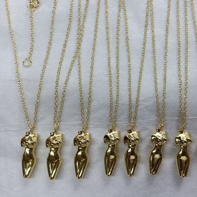 925 Sterling Silver Venus Kobiety Body Pendant Naszyjnik Dostosowany do Twojego stroju