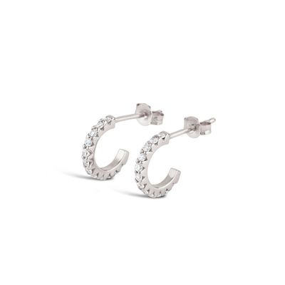 Ręcznie wykonane 18K złoto pokryte Mini Zircon Cubic Małe otwarte kolczyki z Princess Cut