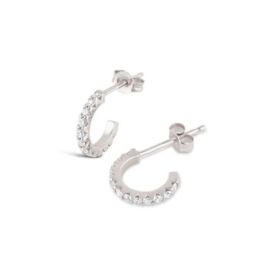 Ręcznie wykonane 18K złoto pokryte Mini Zircon Cubic Małe otwarte kolczyki z Princess Cut