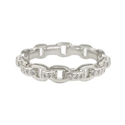 Łańcuch 18K złota delikatny indywidualny Super Fairy 925 Sterling Silver Ring