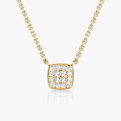 18K złoto pokryte 925 Sterling Srebro kwadratowe sześcionowe Zirconia zawiesiny naszyjnik