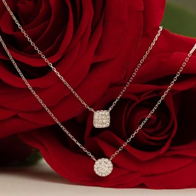 18K złoto pokryte 925 Sterling Srebro kwadratowe sześcionowe Zirconia zawiesiny naszyjnik
