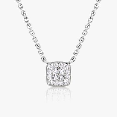 18K złoto pokryte 925 Sterling Srebro kwadratowe sześcionowe Zirconia zawiesiny naszyjnik
