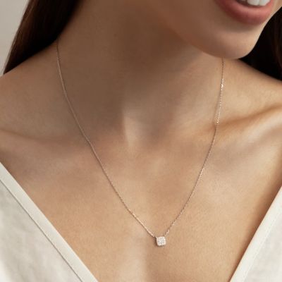 18K złoto pokryte 925 Sterling Srebro kwadratowe sześcionowe Zirconia zawiesiny naszyjnik