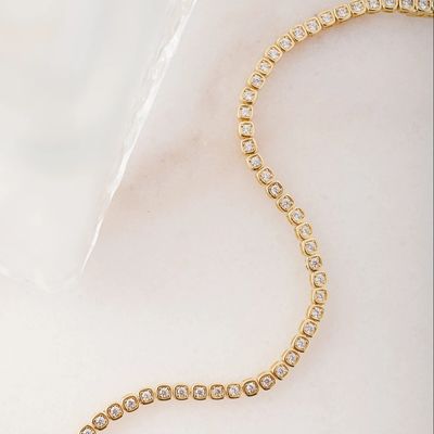 3mm Zirconia bransoletka tenisowa 925 Srebro 14K Złote biżuteria unisex