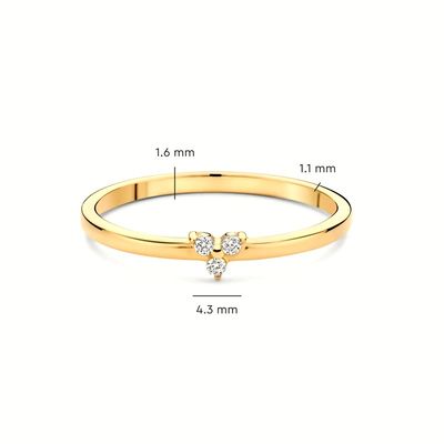 Pierścień lotosowy CZ 925 Sterling Silver Gold Plated dla kobiet