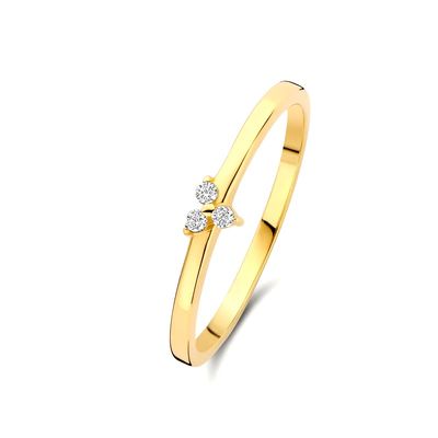 Pierścień lotosowy CZ 925 Sterling Silver Gold Plated dla kobiet
