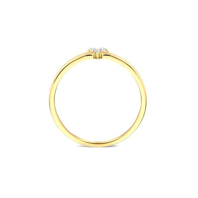 Pierścień lotosowy CZ 925 Sterling Silver Gold Plated dla kobiet