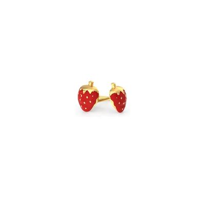 925 Sterling Silver Strawberry Stud Ogrzebienia dla dzieci 92,5% Czystość