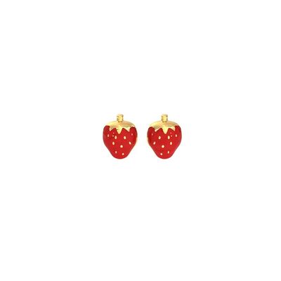 925 Sterling Silver Strawberry Stud Ogrzebienia dla dzieci 92,5% Czystość