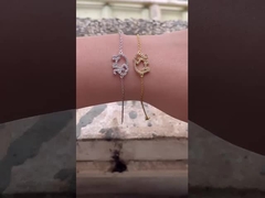 925 srebrna bransoletka ze słońcem z technologią mikroinsertową i białym diamentem