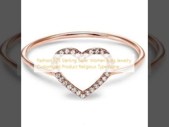 Mody 925 Srebrny Kobiety Pierścień Biżuteria Produkty niestandardowe Rodzaj religijny Żaden